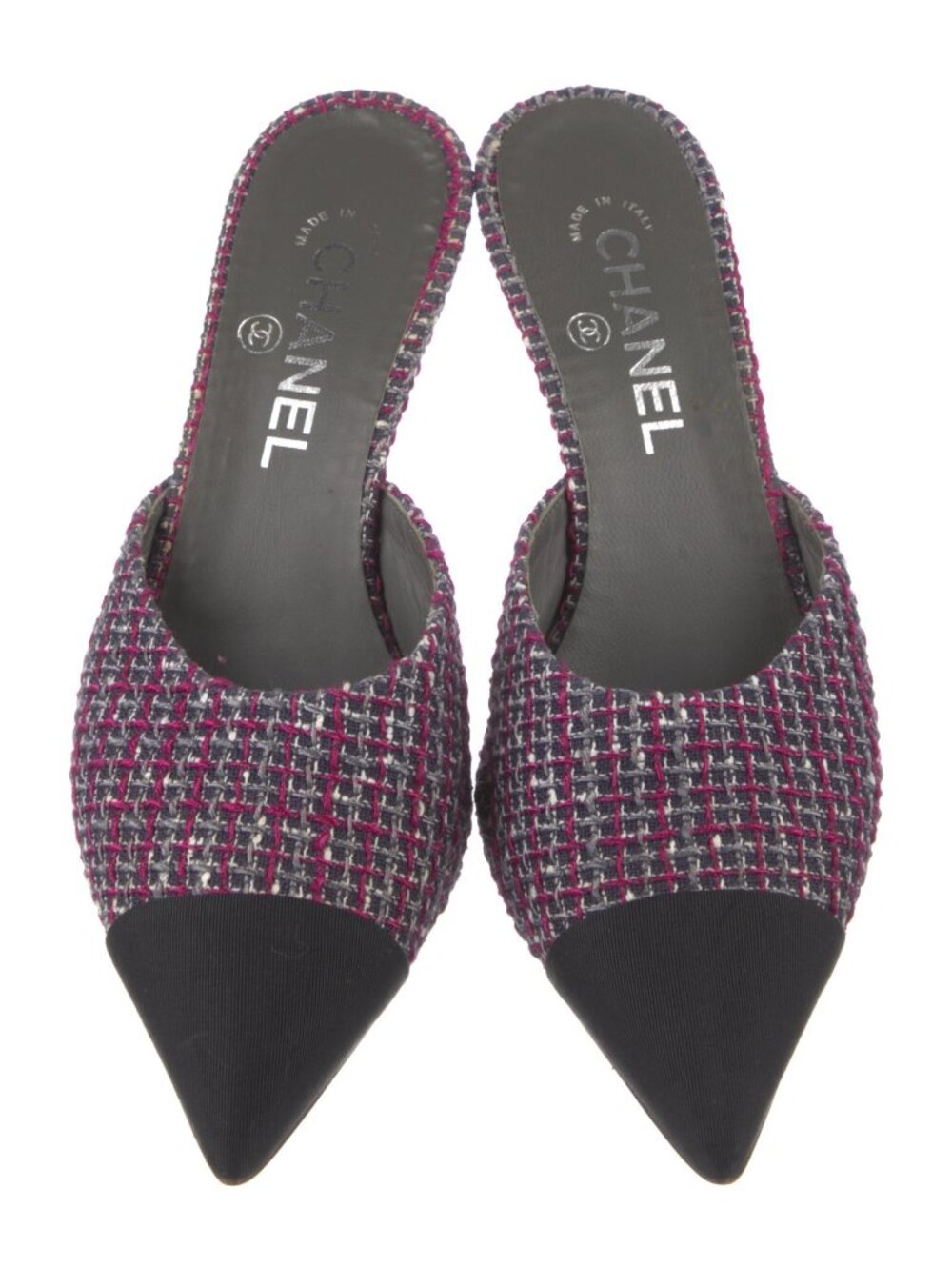 Chanel 2017 Interlocking CC Logo Mules - Picture 3 of 5